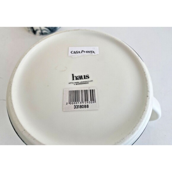 NEW Haus Hand Painted Porcelain Teapot, Sugar Bowl and Creamer Neutral Tropical - Picture 9 of 9